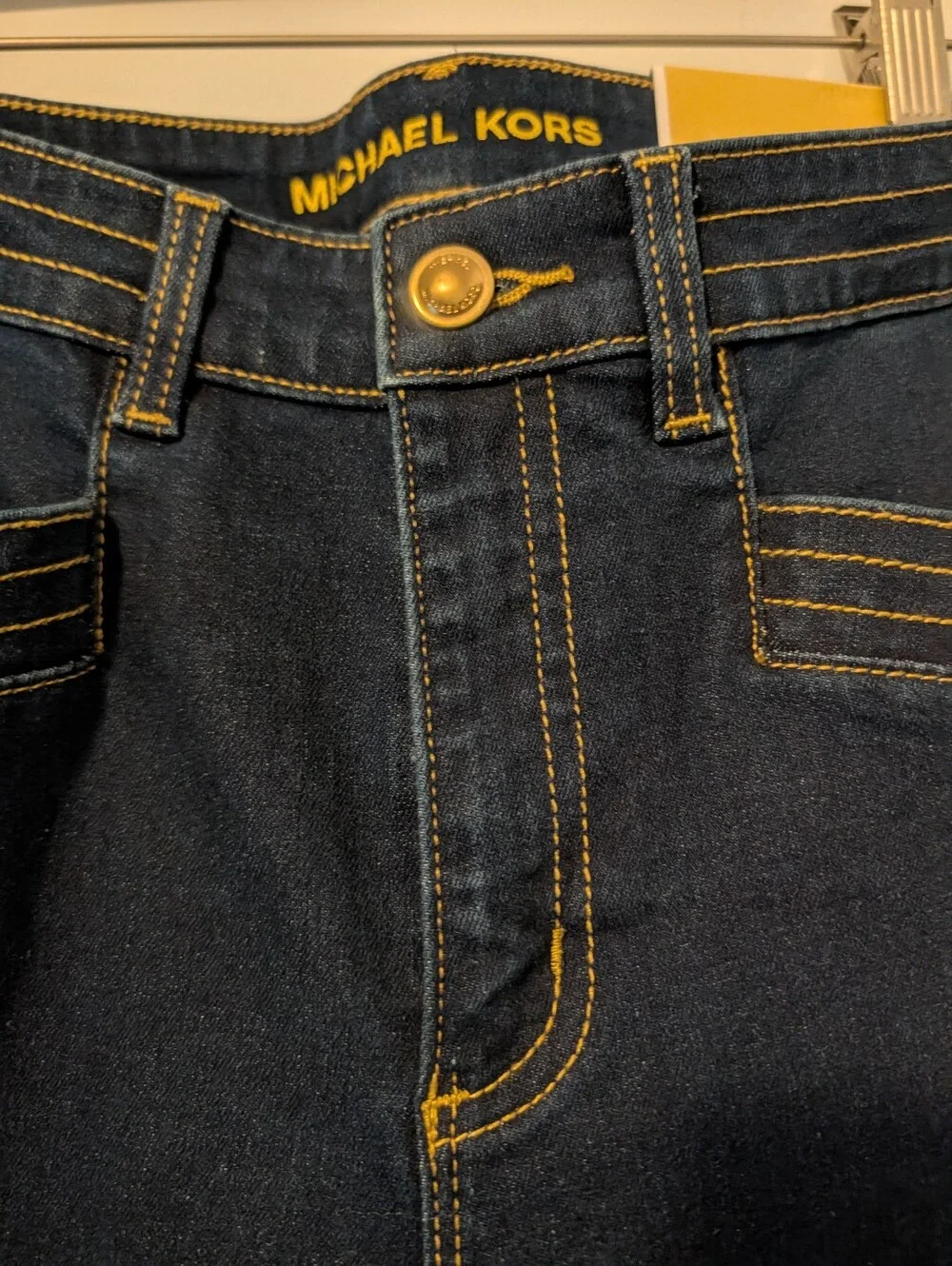 Michael Kors Women's Dark Blue Straight-Leg Jeans